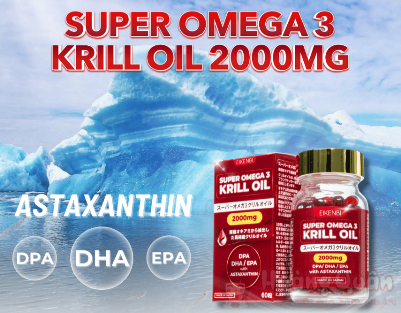Viên Uống Dầu Nhuyễn Thể Super Omega 3 Krill Oil Eikenbi Viên Uống Dầu Nhuyễn Thể Super Omega 3 Krill Oil Eikenbi