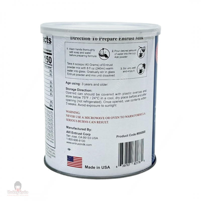 Sữa Bột Entrust Best Nutrition Cho Người Tiểu Đường 400g