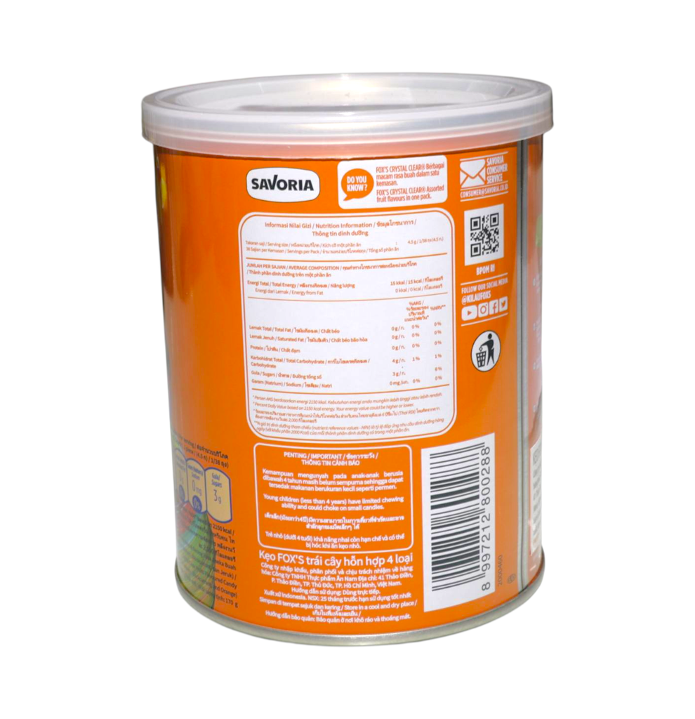 Kẹo Foxs Fruits Trái Cây 180g (HT)