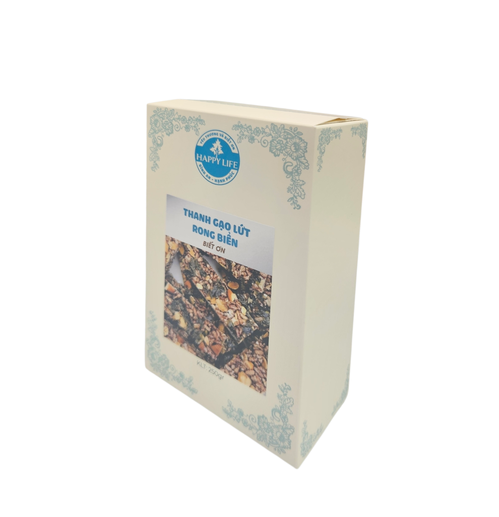 Thanh Gạo Lứt Rong Biển Happy Life 250gr