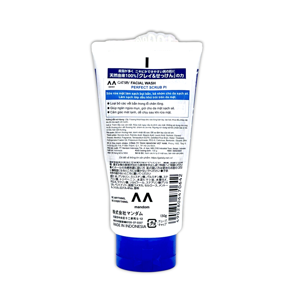 SRM Nam Gatsby Perfect Scrub 130gr (X.Dương)