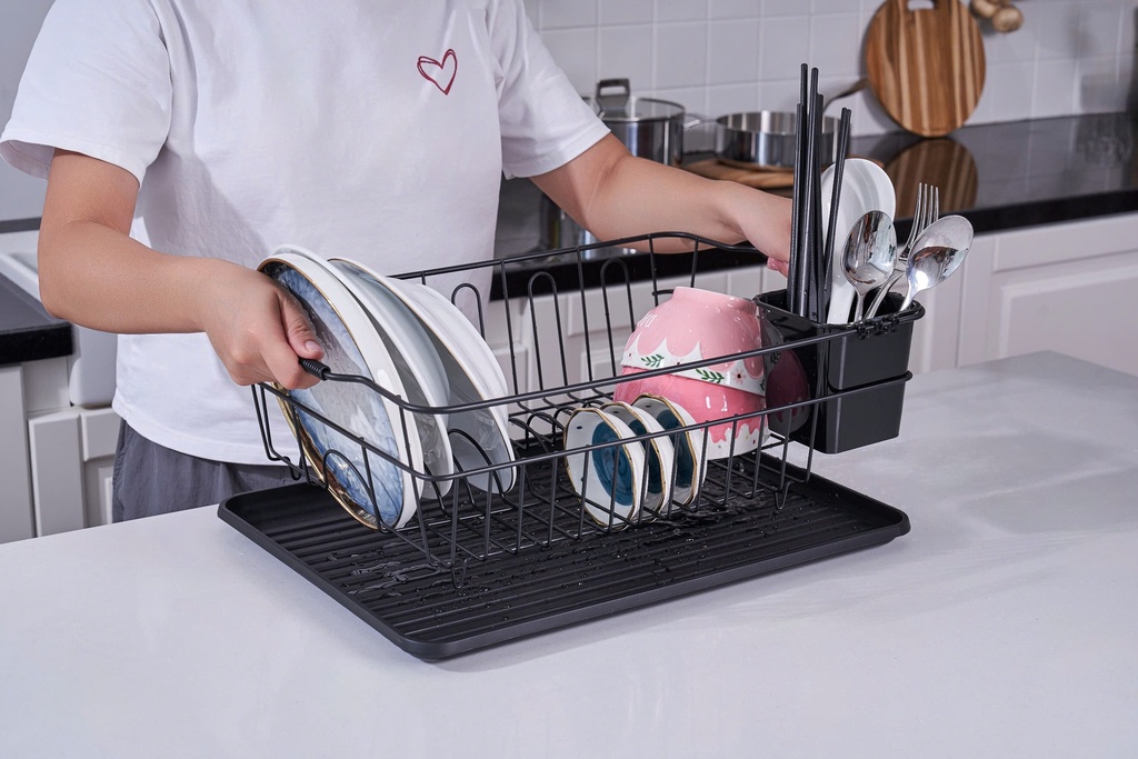 Giá Úp Bát Có Khay Hứng Nước Kaiyo, 45,4 X 32.3 Cm