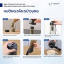 Bình Tritan Có Lõi Lọc Trà Gắn Nam Châm Kaiyo 700ml Màu Đen