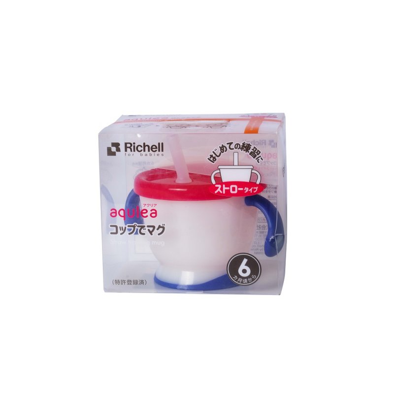 Ca Tập Uống Nước Cho Bé Richell 150ml 6M+ (Tay Cầm Xanh)