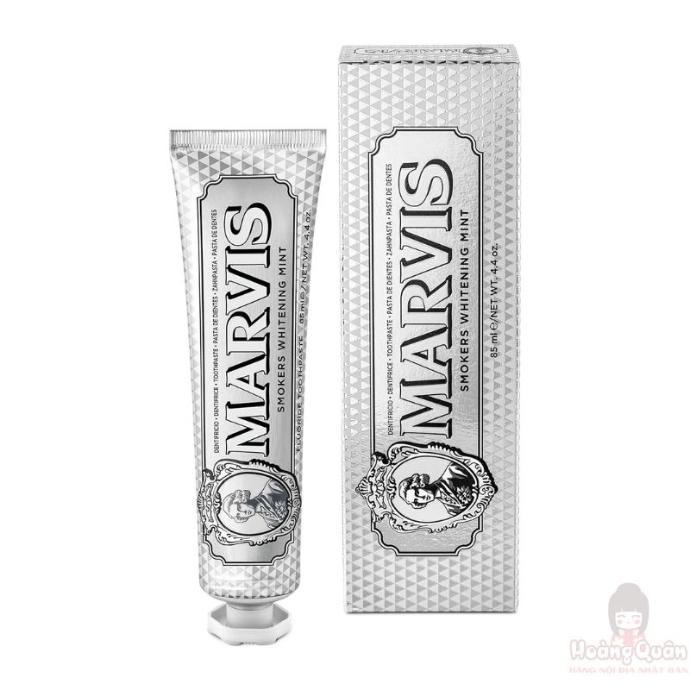 Kem Đánh Răng Marvis Smoker Whitening Mint Khử Mùi Hôi Miệng & Vàng Răng Do Thuốc Lá, Trà, Cafe 85ml