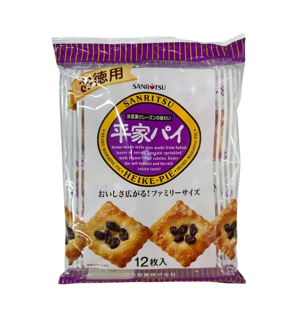 Bánh Nướng Phủ Nho Khô Sanritsu 12P