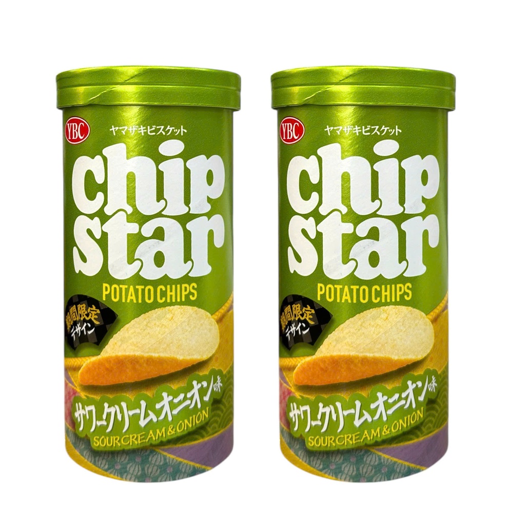 Snack Khoai Tây YBC Chip Star Vị Kem Hành 45G