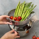 Bộ Tô Trộn Và Rổ Inox Kaiyo Size 20Cm