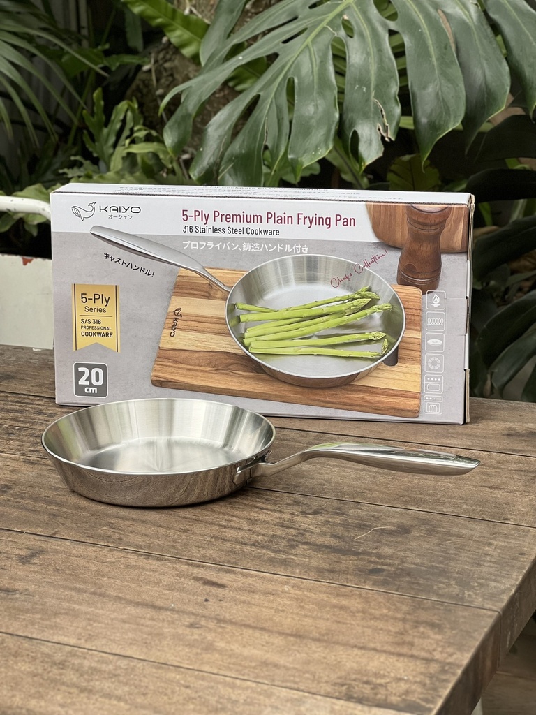 Chảo Inox 316 Liền Khối 5-Ply Premium Kaiyo 20Cm