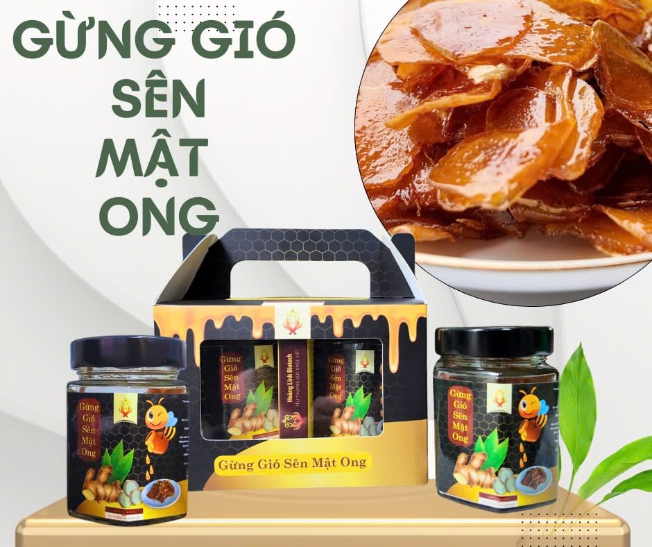 Gừng Gió Sên Mật Ong HLB Hủ 75g