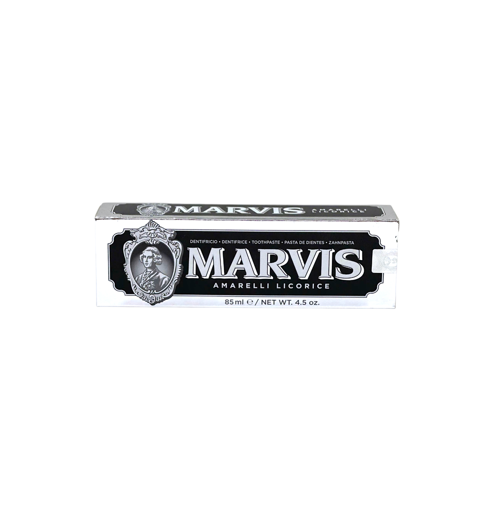 Kem Đánh Răng Marvis Amarelli Licorice Loại Bỏ Mảng Bám x2 Lần & Giảm Mùi Hôi Miệng Cho Người Hút Thuốc 85ml
