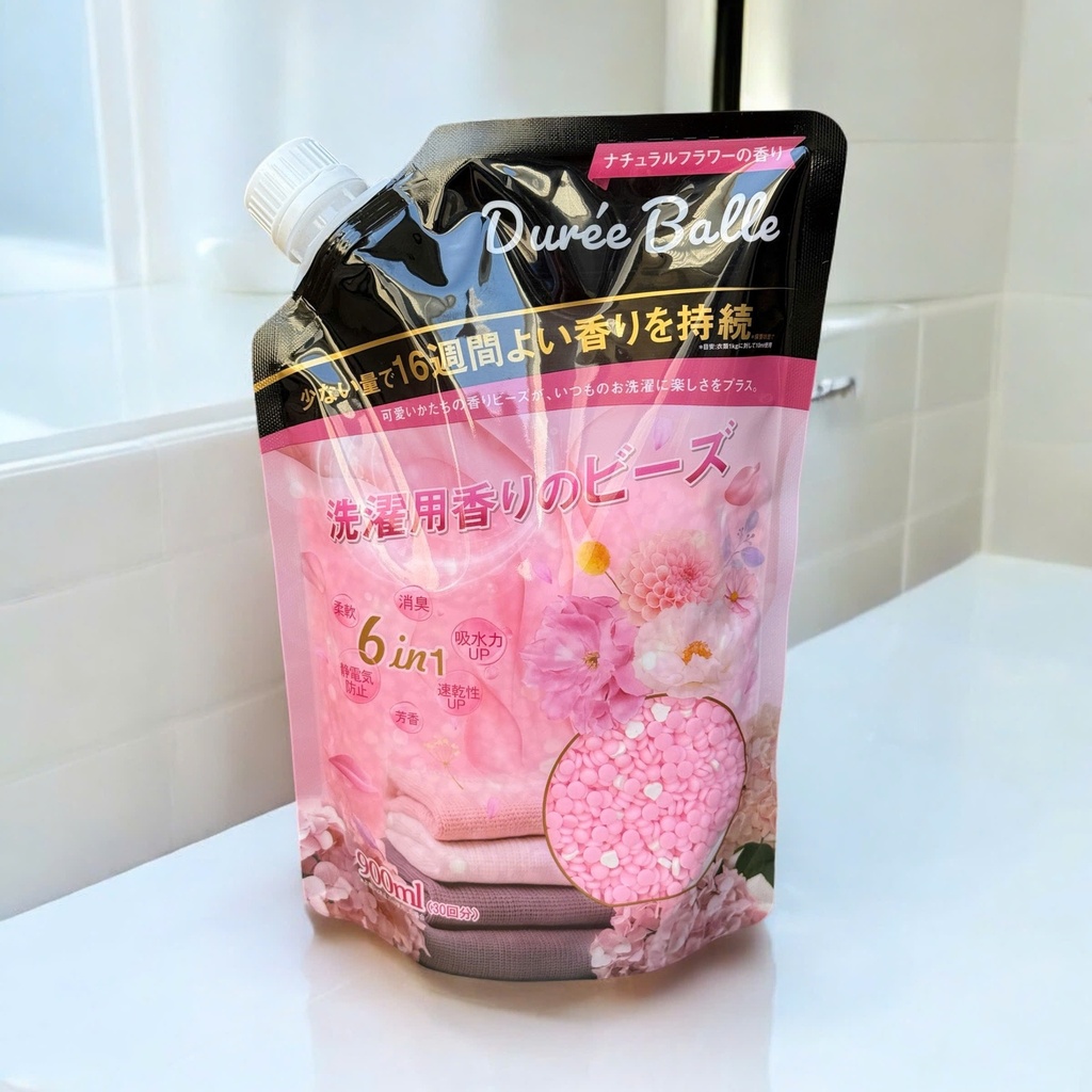 Viên Xả Vải Khô Hương Hoa Hồng Duree Balle (Túi 900ml)