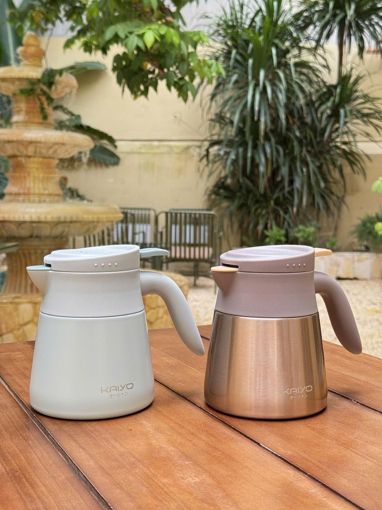 Bình Giữ Nhiệt 2 Lớp Có Lõi Lọc Trà Inox Kaiyo Màu Vàng 500ml