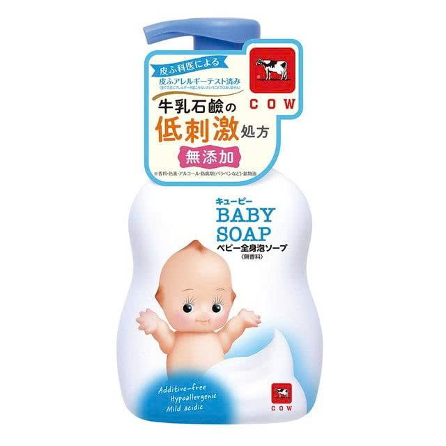 Sữa Tắm Tạo Bọt Cow Baby Soap Không Mùi Cho Bé 400ml ( Xanh)