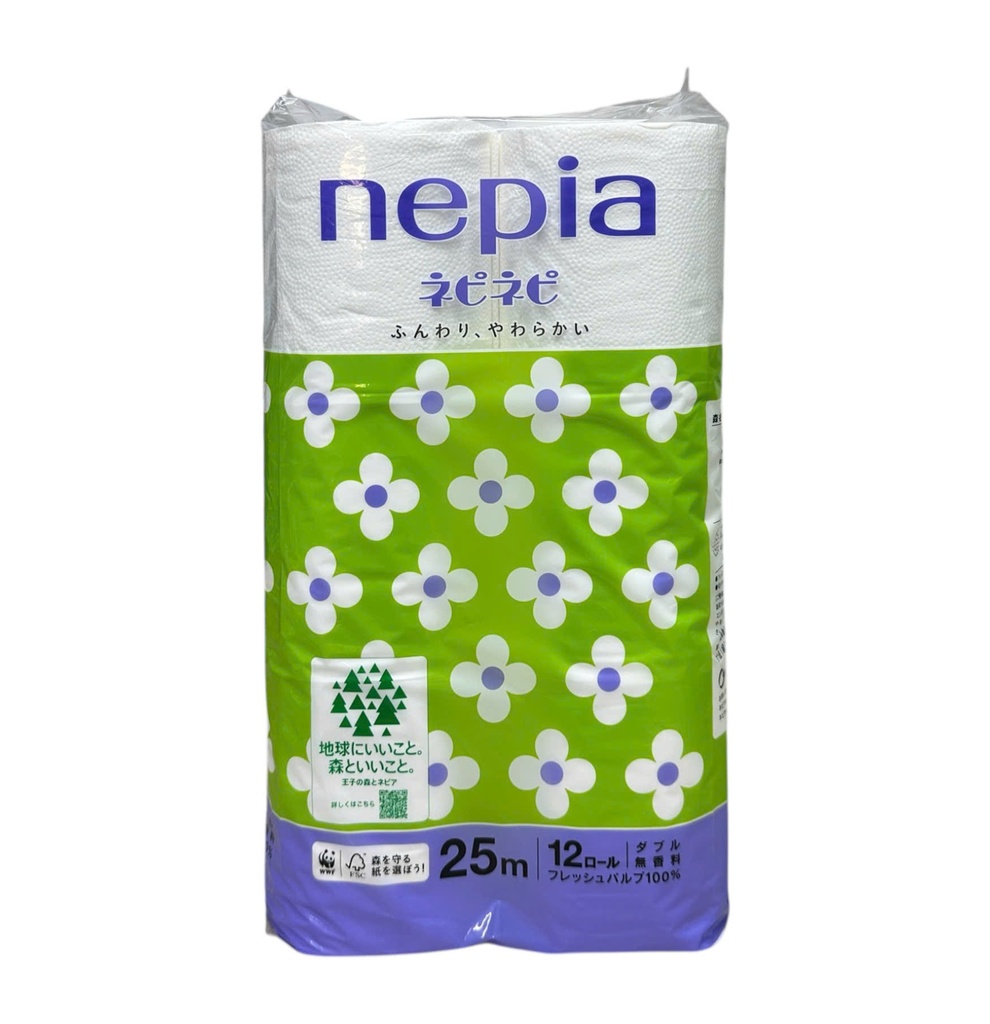 Giấy Vệ Sinh Nepia Không Mùi 2 Lớp (Lốc 12 Cuộn)