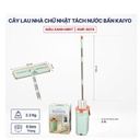 Bộ Cây Lau Nhà Chữ Nhật Tách Nước Bẩn Kaiyo Màu Xanh Mint