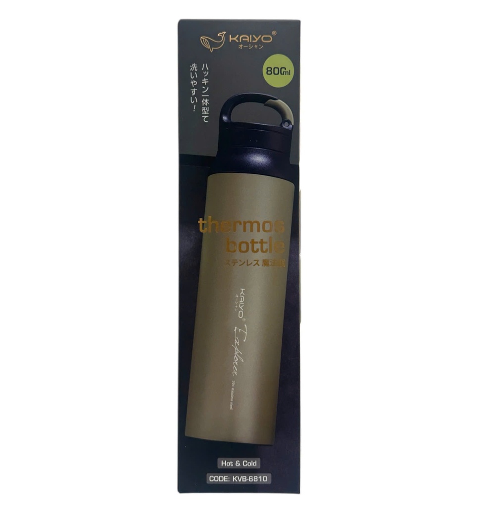 Bình Giữ Nhiệt Inox 304 Có Lưới Lọc Trà Kaiyo, Dung Tích 800Ml, Màu Xanh Olive