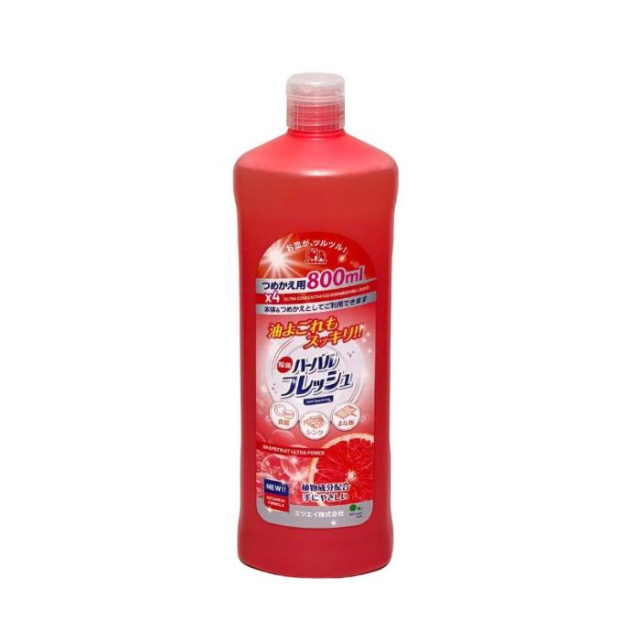 Nước Rửa Chén Đậm Đặc Hương Bưởi Hồng Mitsuei 800Ml