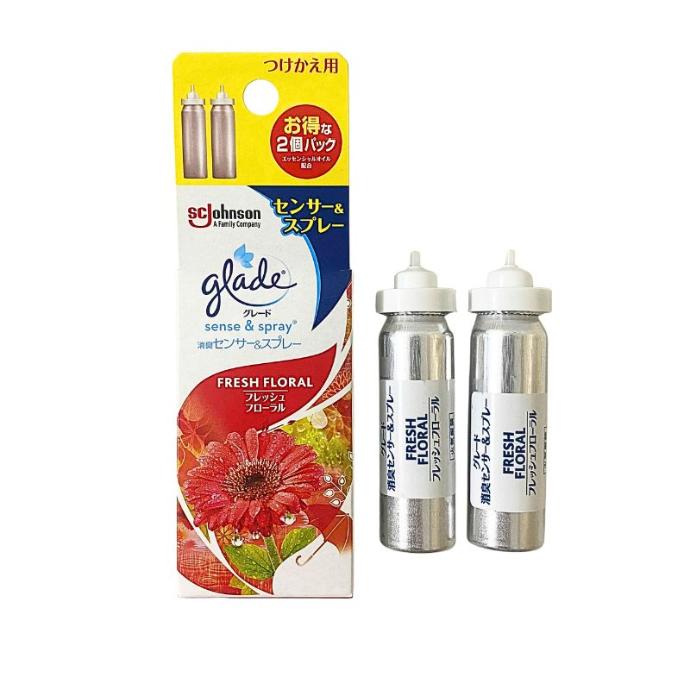 Set Refill Máy Khử Mùi Thơm Phòng Glade Fresh Floral (18mlx2)