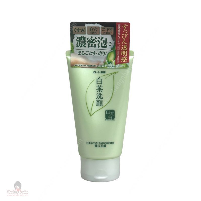 Sữa Rửa Mặt Trà Xanh Dành Cho Da Dầu Mụn Rohto Shirochasou 120g