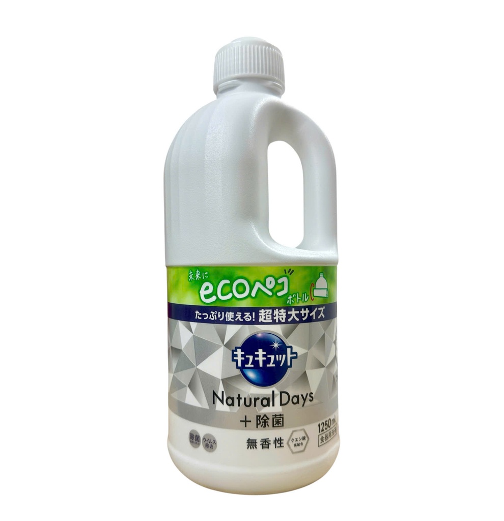 Nước Rửa Chén Kao Natural Days Không Mùi 1250ml ( trắng)