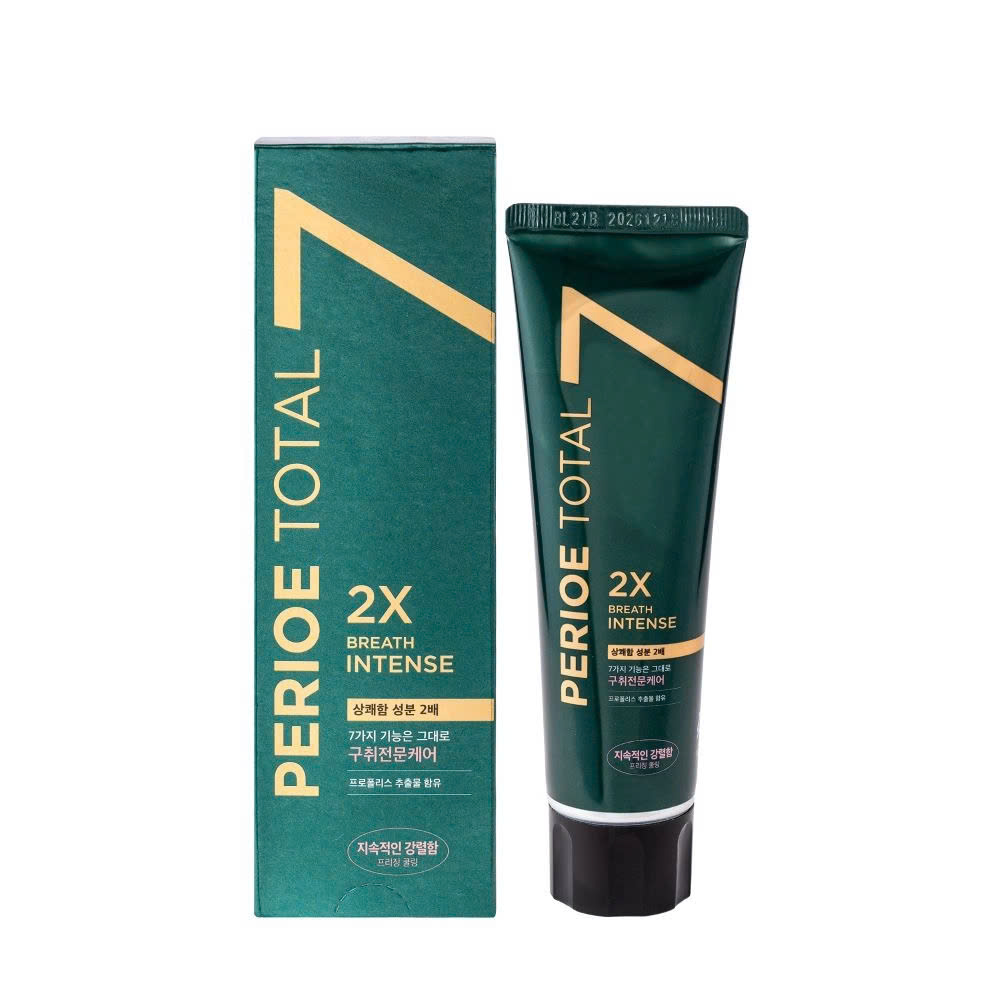Kem Đánh Răng Perioe Total 7 Intense Freezingcooling Toothpaste 120g (Màu Xanh Lá)