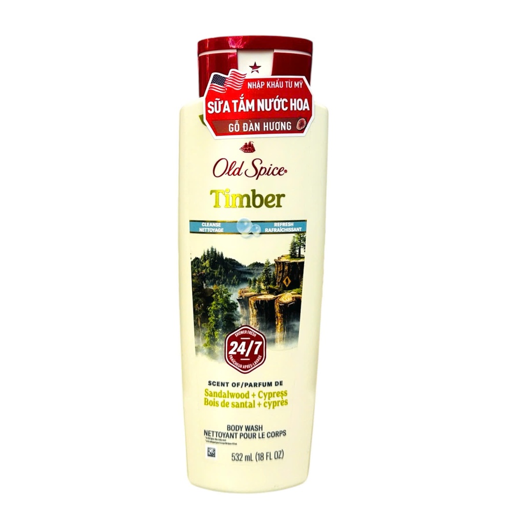 Gel Tắm Hương Timber Sảng Khoái Và Tự Tin Old Spice 532ml