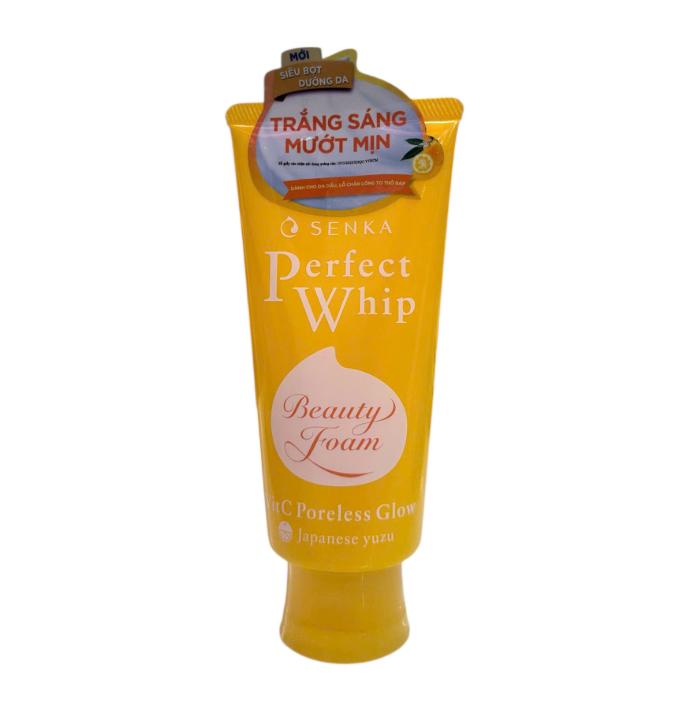 Sữa Rửa Mặt Trắng Sáng Da VitC Senka Perfect Whip 100g(Vàng)