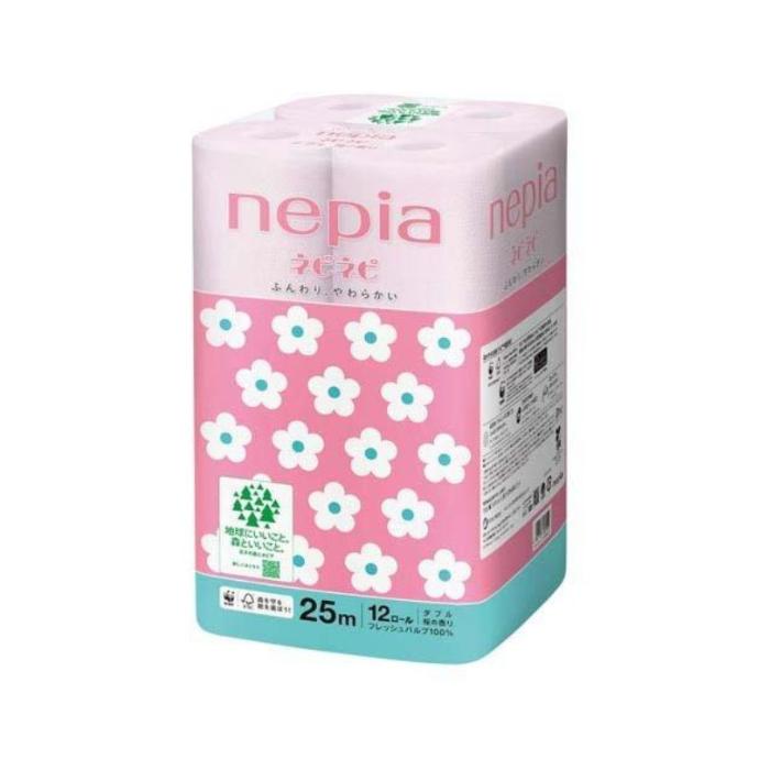 Giấy Vệ Sinh Nepia 2 Lớp Hương Anh Đào (Lốc 12 Cuộn)