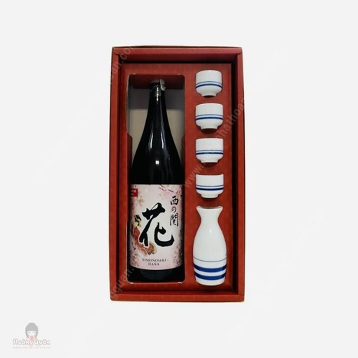 Hộp Đựng Rượu Sake 1.8L (Bình + Ly + Túi Giấy) Mẫu Mới