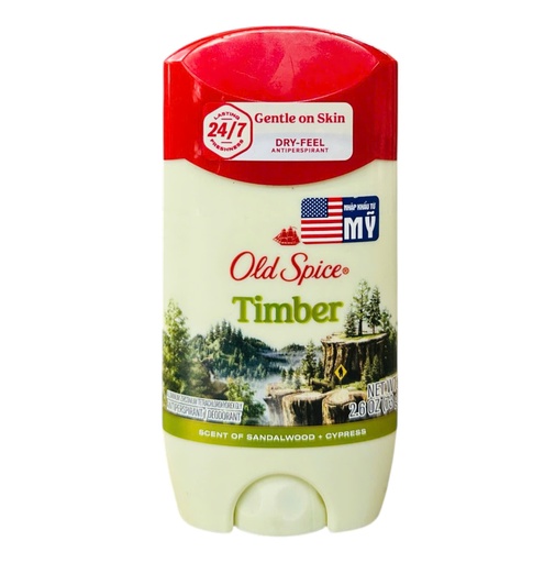 Sáp Khử Mùi Old Spice Giảm Tiết Mồ Hôi Hương Timber 73g (Nắp Đỏ)