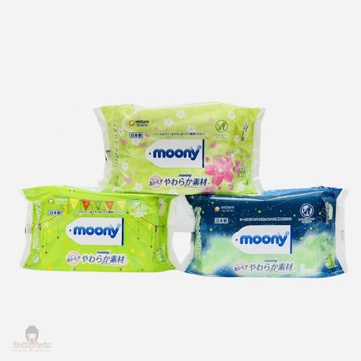 Khăn Ướt Moony 80 Tờ Màu Xanh