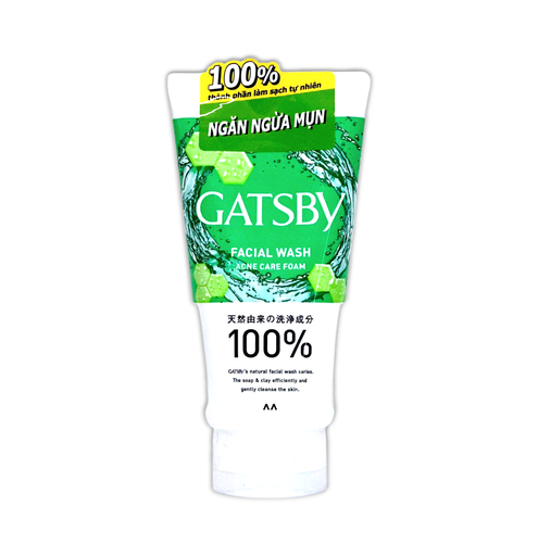Sữa Rửa Mặt Nam Gatsby Acne Care Foam 130g (X.Lá)