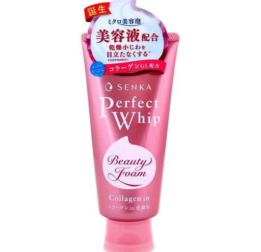 Sữa Rửa Mặt Senka Perfect Whip Tạo Bọt Bổ Sung Collagen Ngăn Ngừa Lão Hóa 120g