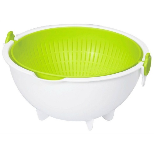 Set Thau Rổ Nhựa Xoay 180 Độ Kokubo Màu Xanh Trắng