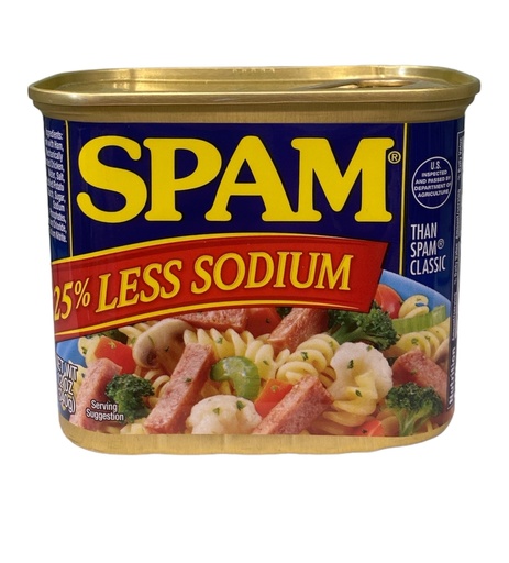Thịt Heo Hộp Xông Khói SPAM Ít Mặn 25% Less Sodium 340g