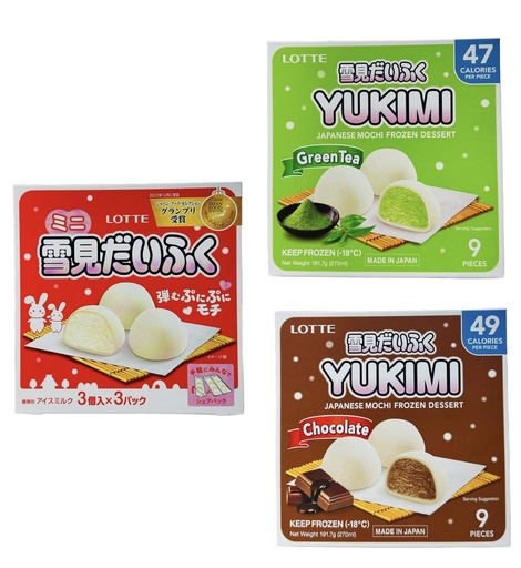 Kem Lotte Mochi Yukimi Daifuku 270ml (Hộp 9 Viên)