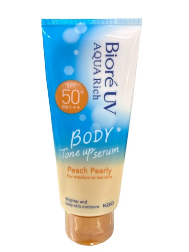 Serum Dưỡng Thể CN Tone Up Peach Biore UV Aqua Rich 130ml