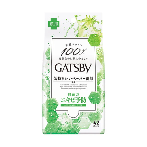 Khăn Giấy Ướt Lau Mặt Gatsby Sạch Da - Ngăn Ngừa Mụn 42M