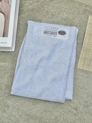 Khăn Mặt Cotton Dáng Dài Siêu Mịn Okazaki 34X76Cm (Màu Tím)