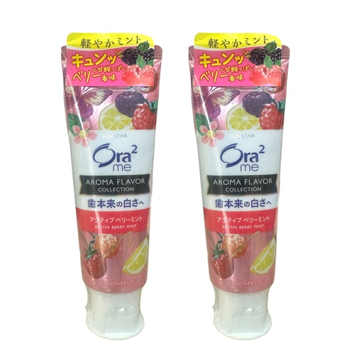 Kem Đánh Răng Hương Dâu Và Bạc Hà Ora2 Sunstar 130Gr
