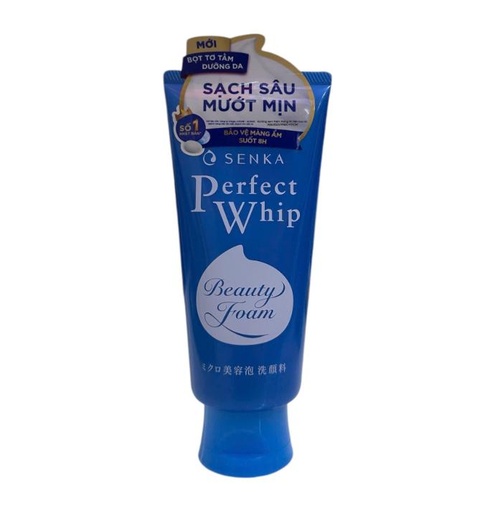 Sữa Rửa Mặt Chiết Xuất Tơ Tằm Trắng Senka Perfect Whip 120g (Xanh)