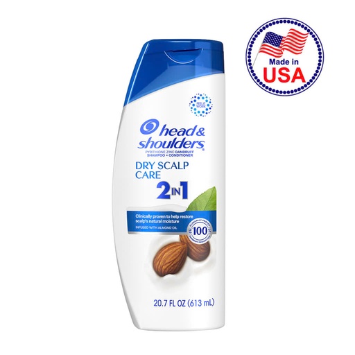 Dầu Gội Xả 2in1 H&S Dry Scalp Care Dưỡng Ẩm Da Đầu Khô 613ml - USA