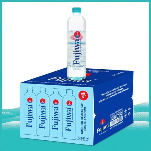 Nước Uống I-ON Kiềm pH9+ Fujiwa 680ml (20C/thùng)
