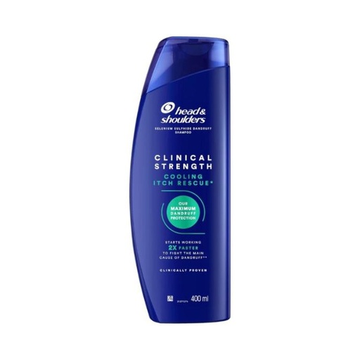 Dầu Gội H&S Clinical Strength Trị Gàu, Viêm Da Đầu Cho Tóc Thường 400ml (X.Lá)