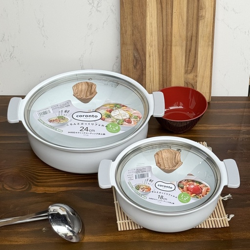 Nồi Lẩu Nhôm Đúc Chống Dính Coronto Kakusee (24Cm, Màu Ghi Đá)