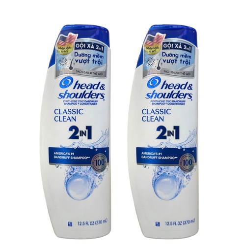 Dầu Gội Xả 2in1 H&S Classic Clean Sạch Sâu Sảng Khoái 370ml - USA