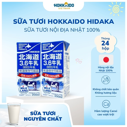 Sữa Tươi Nguyên Kem Hokkaido 200ML