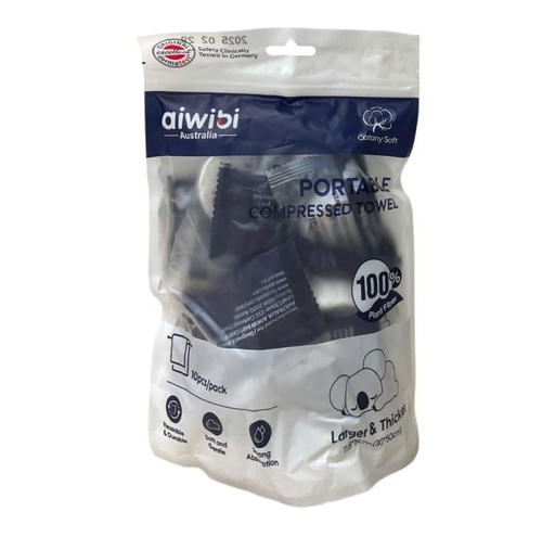 Túi 10 Viên Khăn Nén Du Lịch Tiện Lợi Cao Cấp Aiwibi (30cm*50cm)