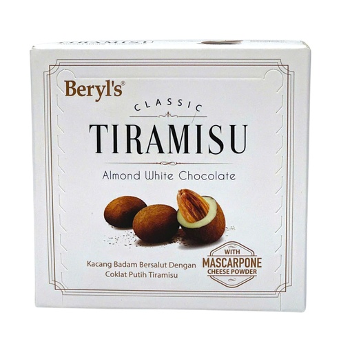 Kẹo Beryl’s Tiramisu Almond White Chocolate 65g HG Trắng